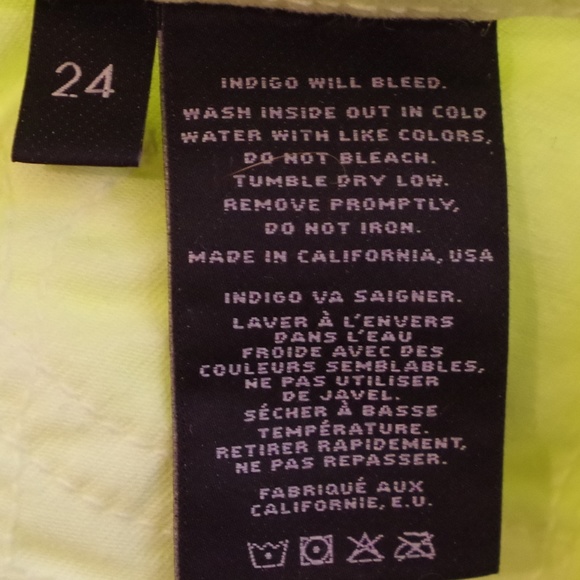 J Brand "Neon Rush" Skinny Leg Pant- Sz. 24 - Picture 3 of 6